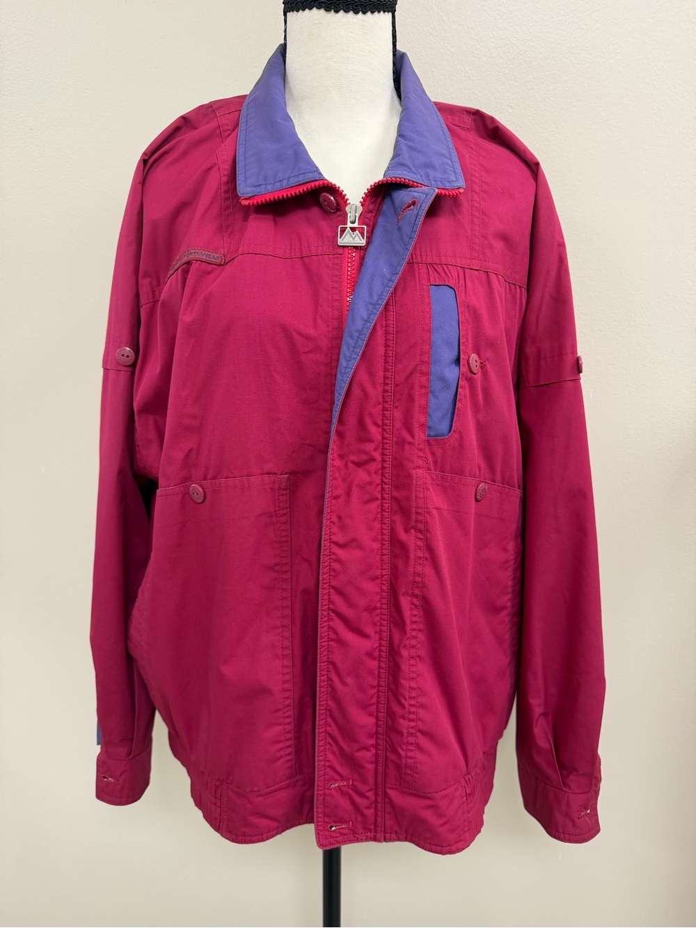 Underwood Unisex Magenta Jacket with Purple Trim